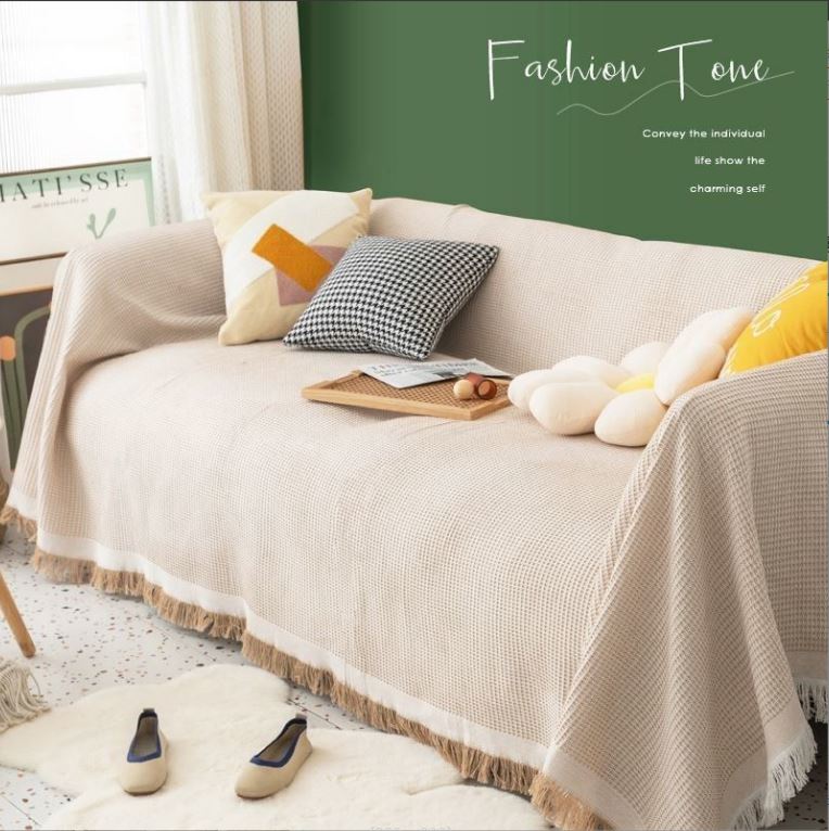 Z01_Phủ sofa/Thảm trải sofa/Thảm trải sàn vải Sợi Cotton & Lanh Morandi