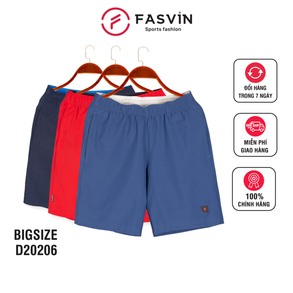 Nơi bán Quần đùi nam Big Size Fasvin vải dù gió co giãn nhẹ mát túi có khóa cho người từ 80 đến trên 120 kg D20206.HN