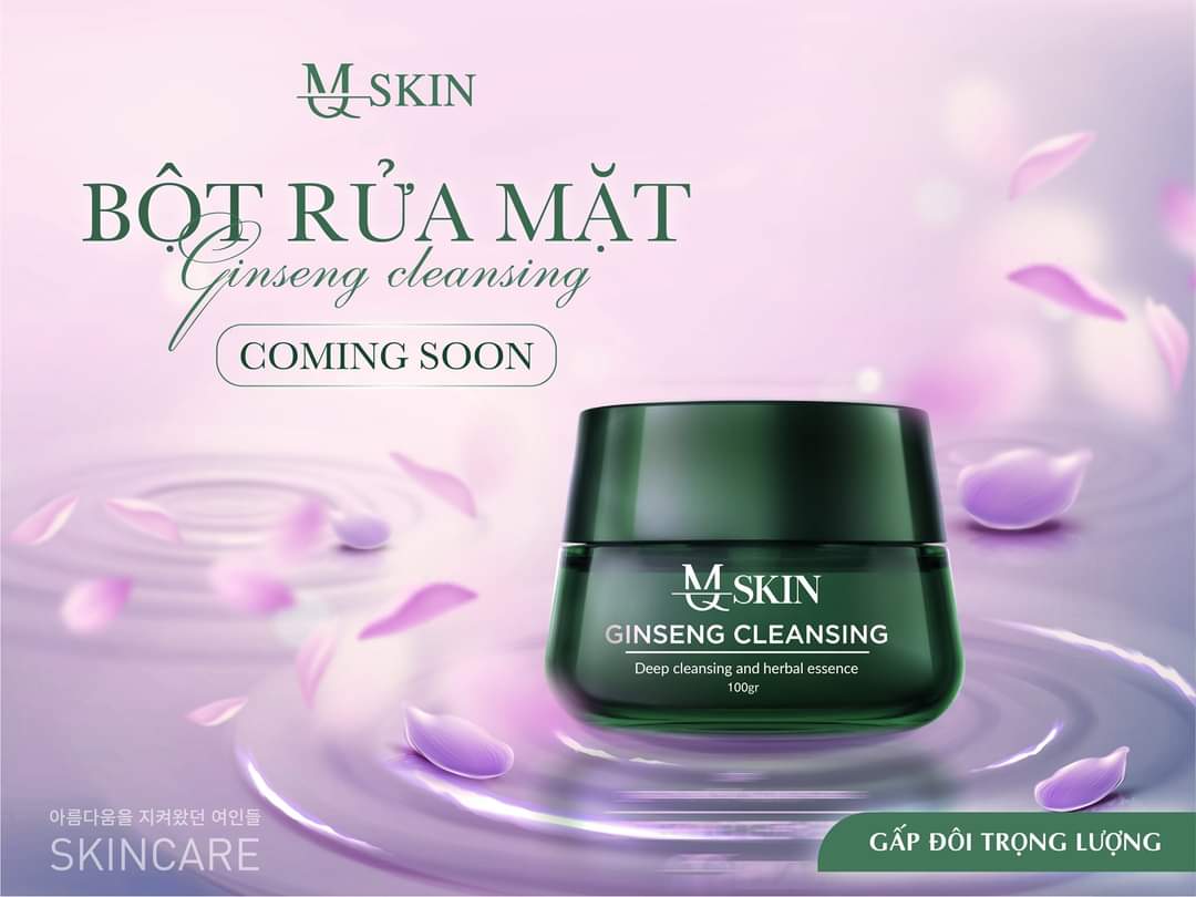 Combo Nhân Sâm Thay Da Vip Và Bột Rữa Mặt Mq Skin