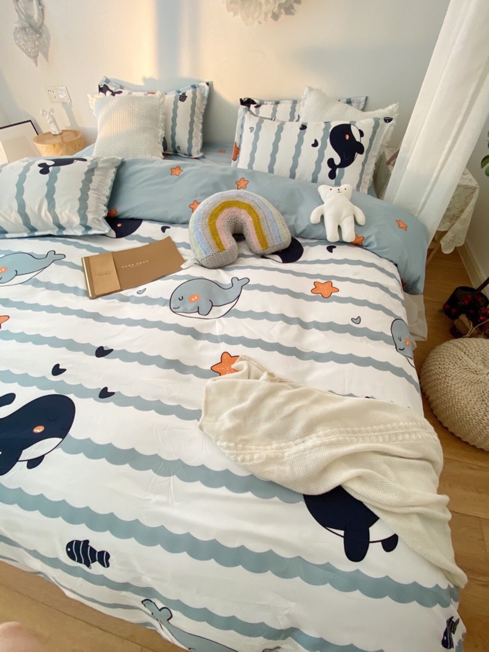Set chăn ga gối Cotton Poly Hàn quốc O18