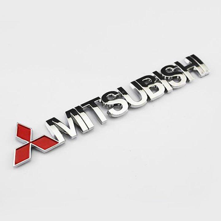 Tem logo chữ nổi MITSUBISHI dán trang trí xe - ATDTECH