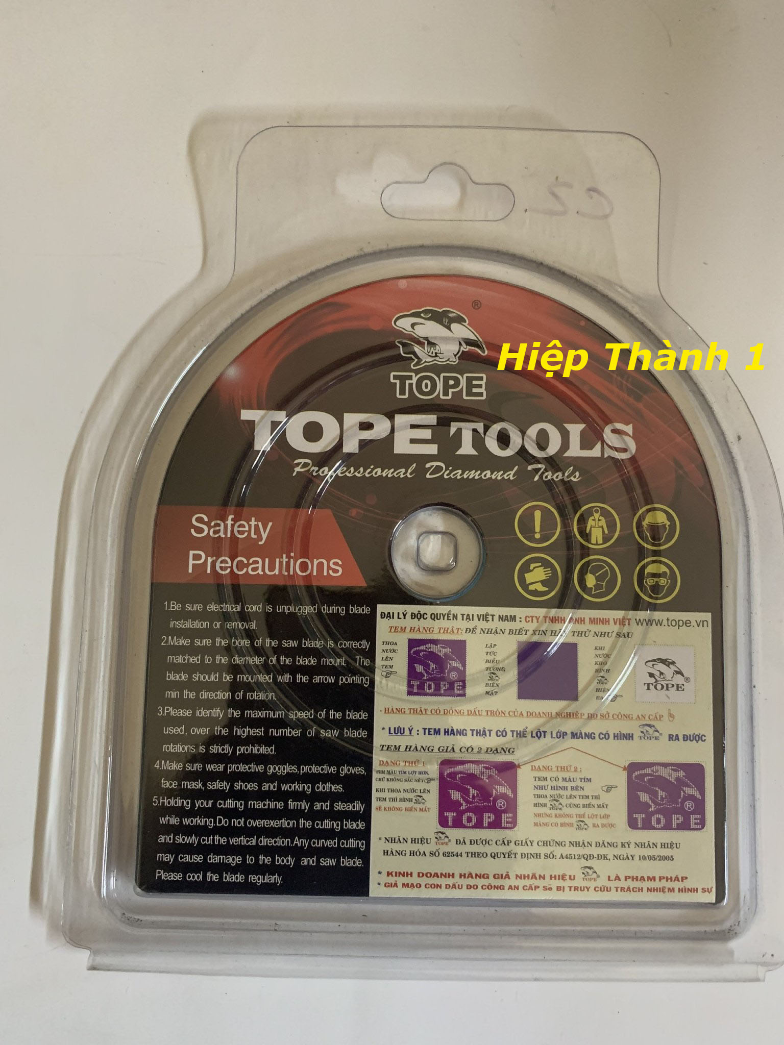 Lưỡi cắt gạch đá TOPE TOOLS Phi 108