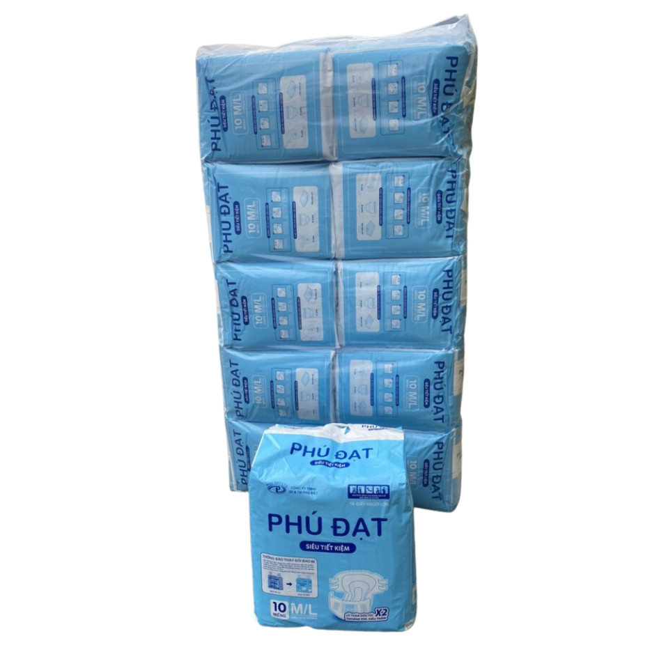 Bỉm tã dán Phú Đạt (bao 100 miếng) cho người già, phụ nữ sau sinh