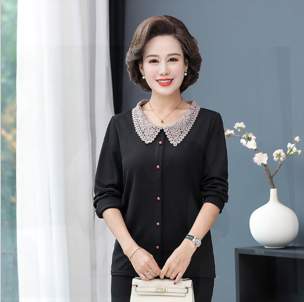 ÁO TRUNG NIÊN NỮ CỔ REN CAO CẤP
