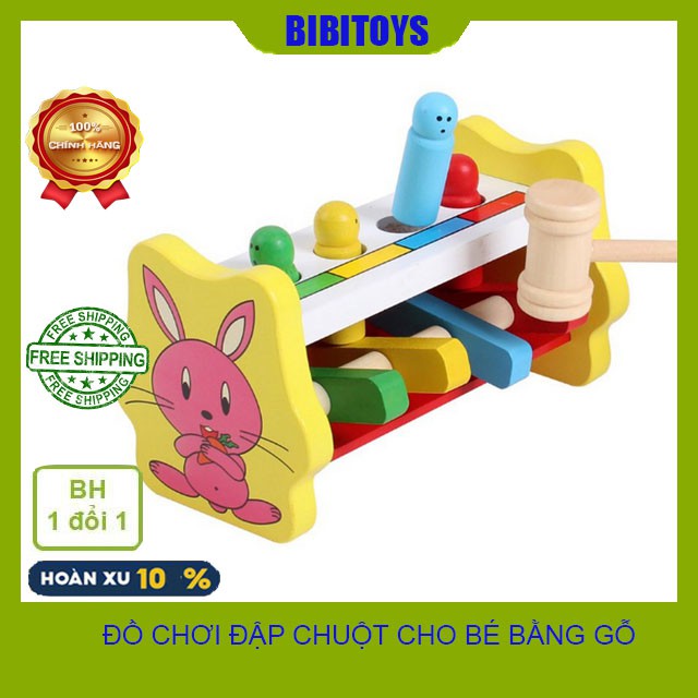 XẢ KHO CẮT LỖ Đồ chơi đập chuột cho bé bằng gỗ