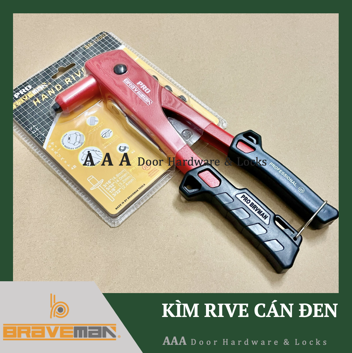 Kềm rive - kìm bấm rive, kìm rút đinh tán bm.iv002 hand riveter