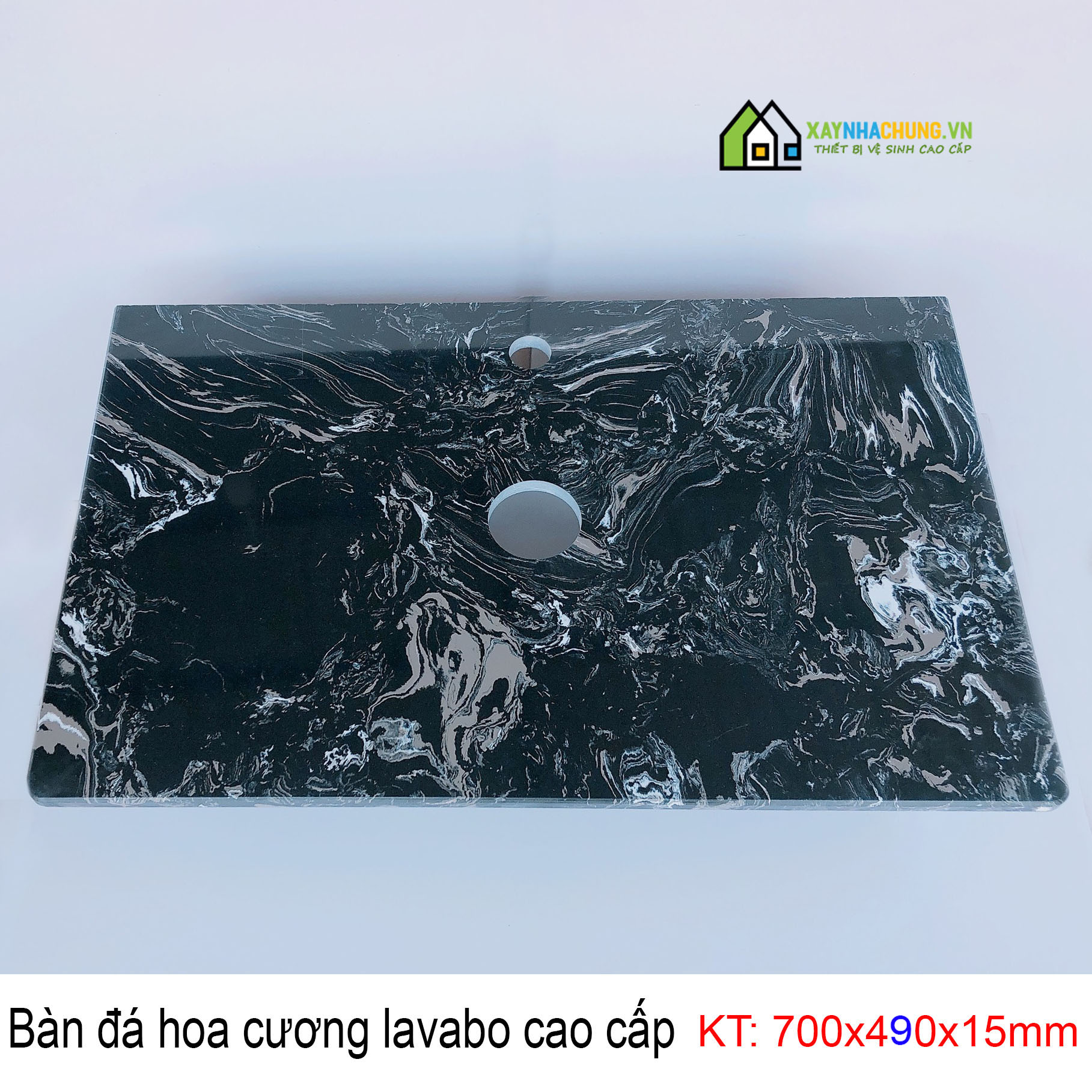 Bàn đá đặt lavabo kich thước 700x490x150mm