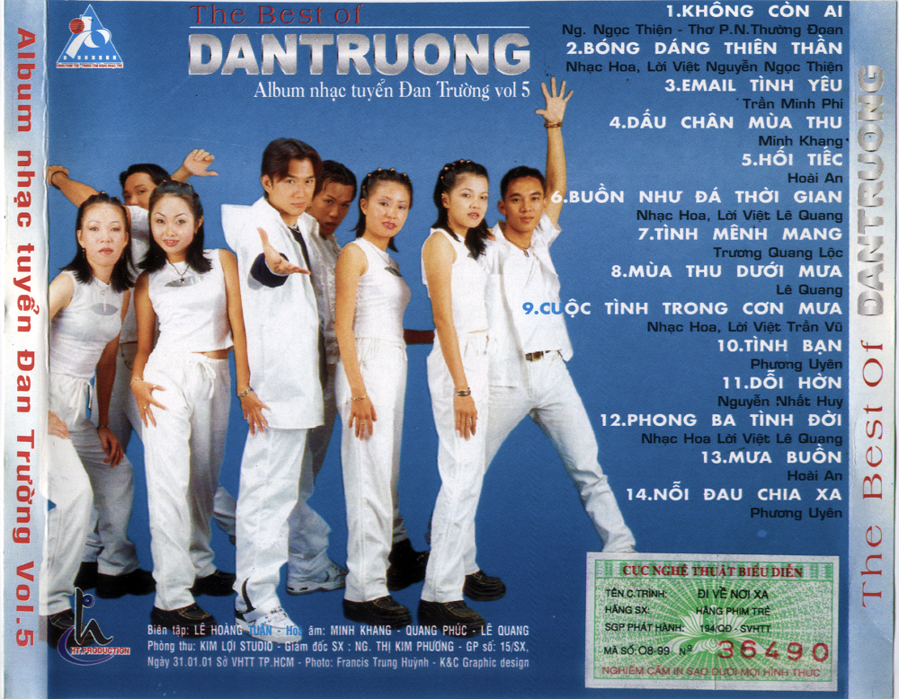 đĩa cd nhạc đan trường vol 1-6