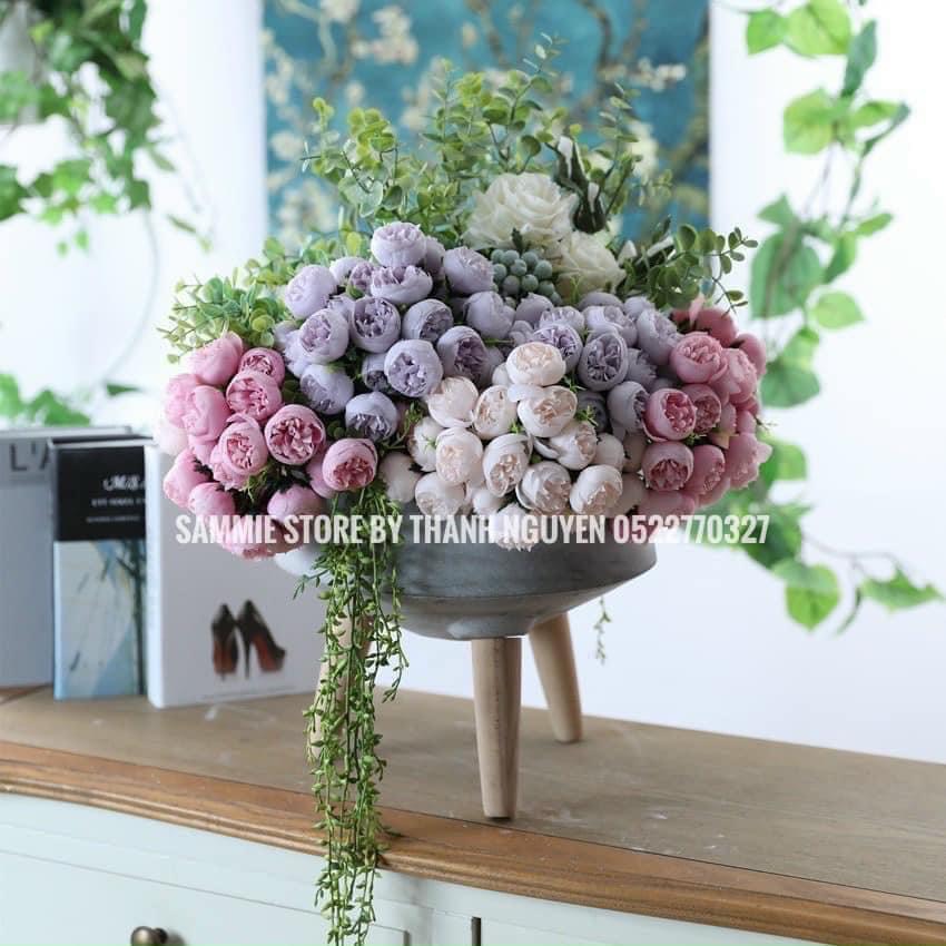 Bó 27 bông hoa hồng lụa siêu đẹp
