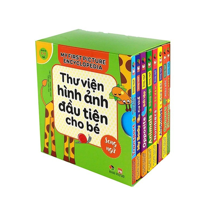 Sách - Thư Viện Hình Ảnh Đầu Tiên Cho Bé (Bộ 8 Quyển song ngữ) - McBooks
