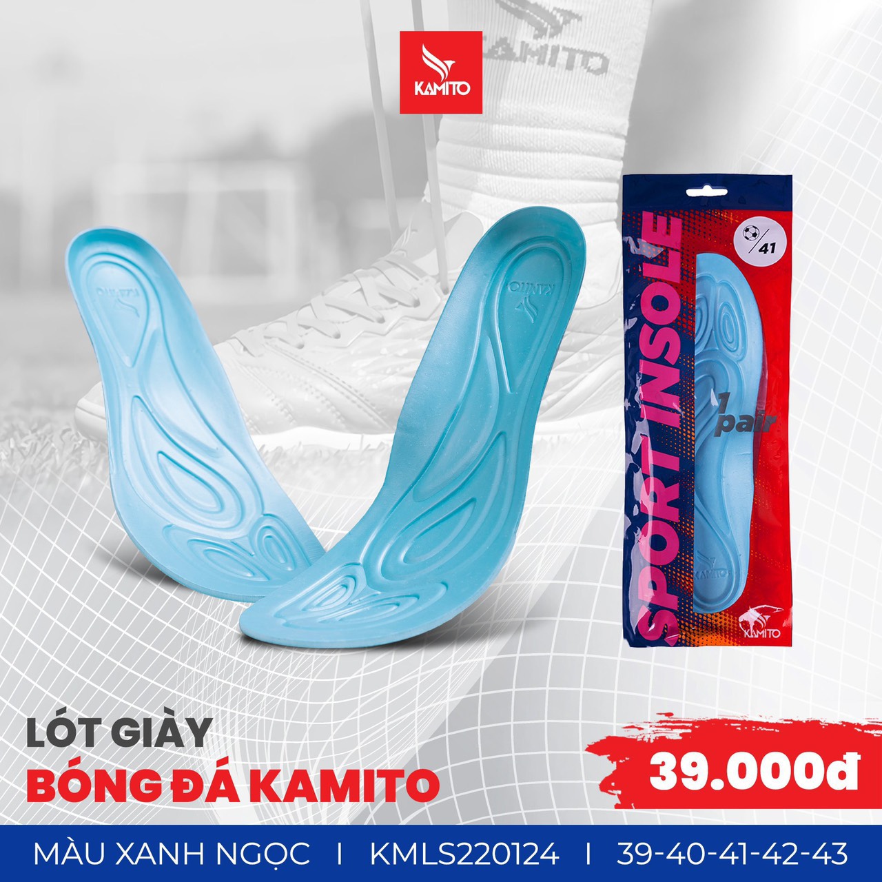 Lót giày đá bóng Kamito chính hãng