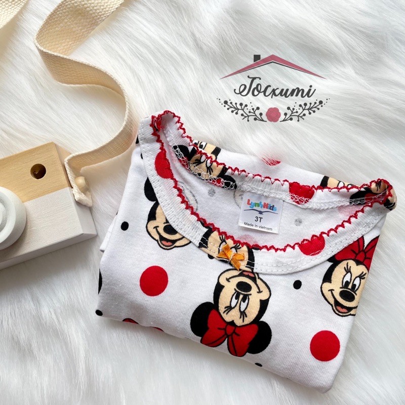 [HOT] SET BỘ THUN BOZIP BÉ GÁI MICKEY ĐỎ - Tocxumi House