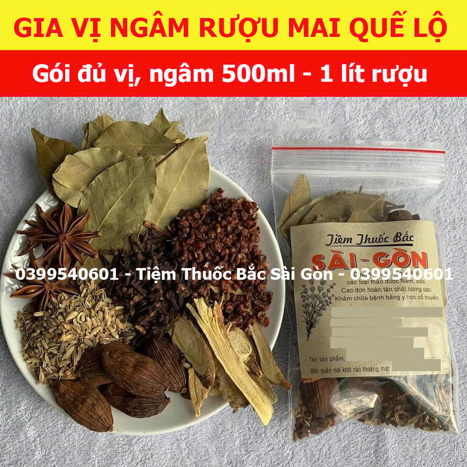 Nguyên Liệu Ngâm Mai Quế Lộ ( Mỗi gói ngâm 500ml - 1lit, đầy đủ nguyên liệu)