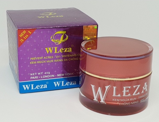 Kem wleza màu đỏ ngừa mụn trắng da chống nắng 40g