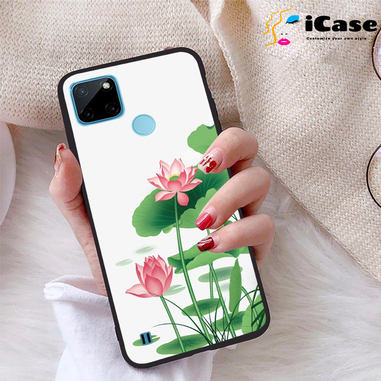 Ốp lưng Realme C21Y viền dẻo TPU BST Sen