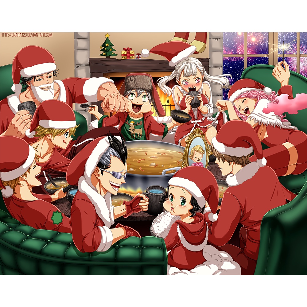 Poster A4 dán tường Anime, decal 21x30 trang trí có keo Black Clover Wallpapers (1), nhận in theo yêu cầu