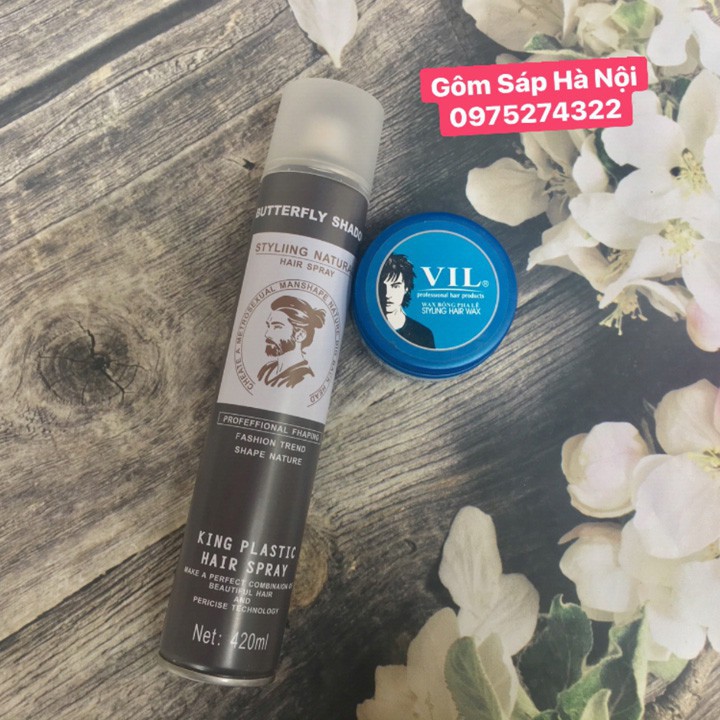 Gôm Xịt Tóc Butterfly Shadow black 420ml-úc