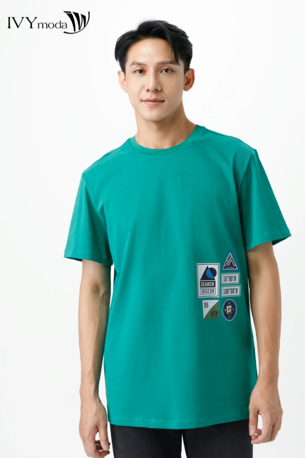 Áo thun nam in hình IVY moda MS 57E3373