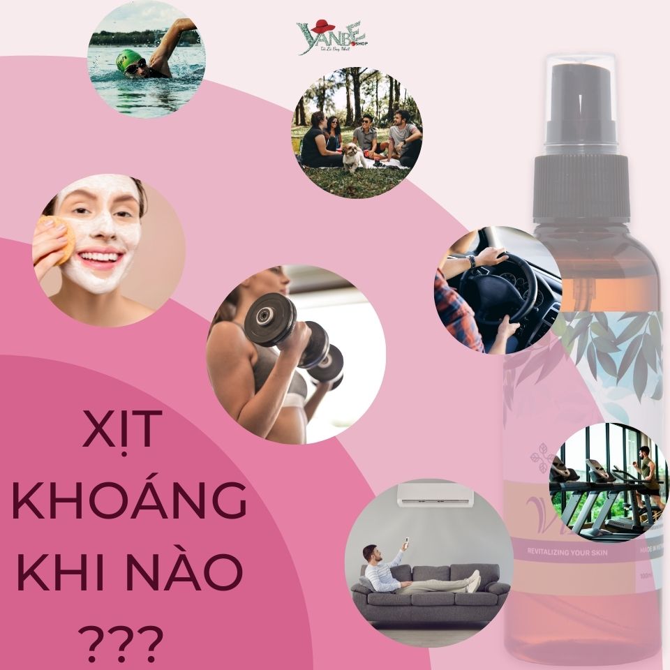 Nước xịt khoáng Viba dưỡng ẩm cho da khô, là toner cho da dầu mụn, xịt khóa makeup, se khít lỗ chân lông, kiềm dầu - 100ml - Yanbe_shop