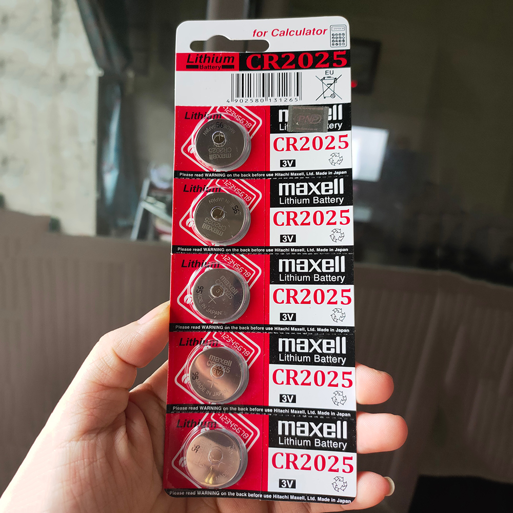 Combo 2 Pin CR2025  Maxell Lithium  3V