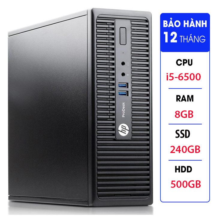 [Trả góp 0%]Case máy tính đồng bộ HP ProDesk 400G3 SFF cpu core i5-6500 ram 8GB SSD 240GBHDD 500GB Tặng USB thu Wifi Bảo hành 12 tháng