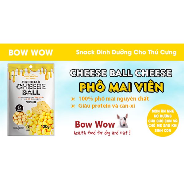 Phô mai viên 100g dành cho chó (phô mai siêu mềm)