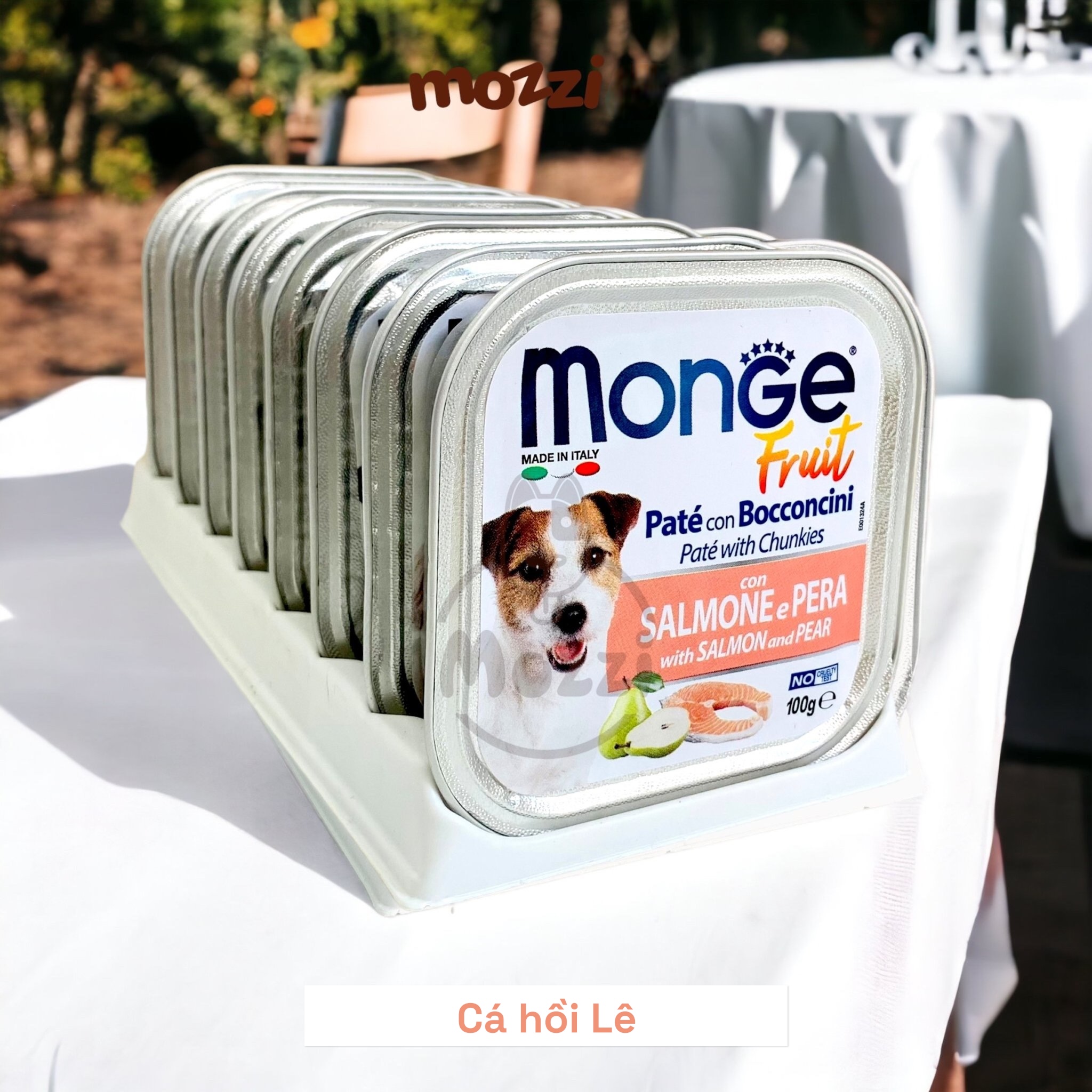 Pate cho chó Monge mix trái cây Hộp 100gr
