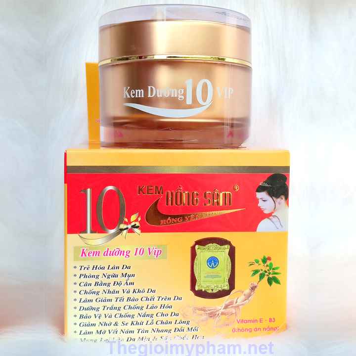 Kem Dưỡng Trắng Da Hồng Sâm Vip10 30g