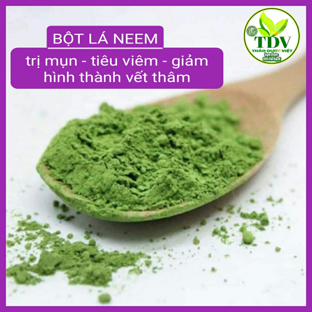 [HCM]100Gam Bột Lá Neem Ấn Độ trắng da hết thêm giảm mụn