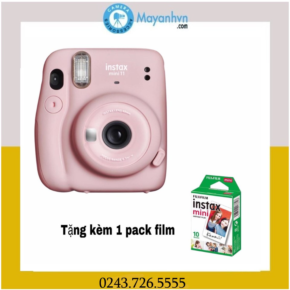 Máy ảnh lấy ngay Fujifilm Instax mini 11 Blush Pink + 1 pack film mini 10