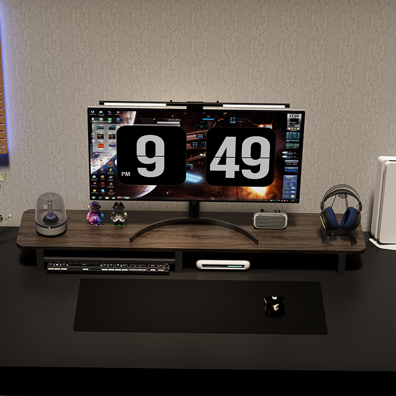 Larot-GA35 brand primerized MDF working corner computer screen shelf