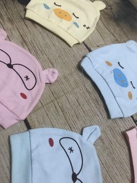 Mũ vải cotton cho bé trai, bé gái (mũ sơ sinh)