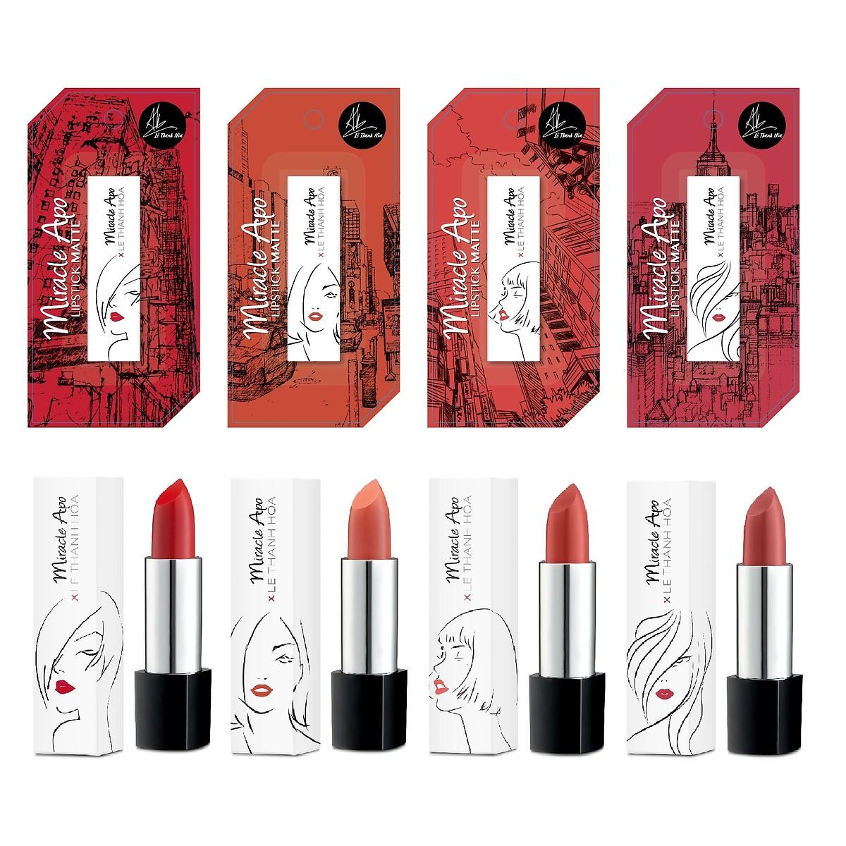 Son Lì Miracle Apo Lipstick Matte x Lê Thanh Hòa - Hồng Đào (4g)