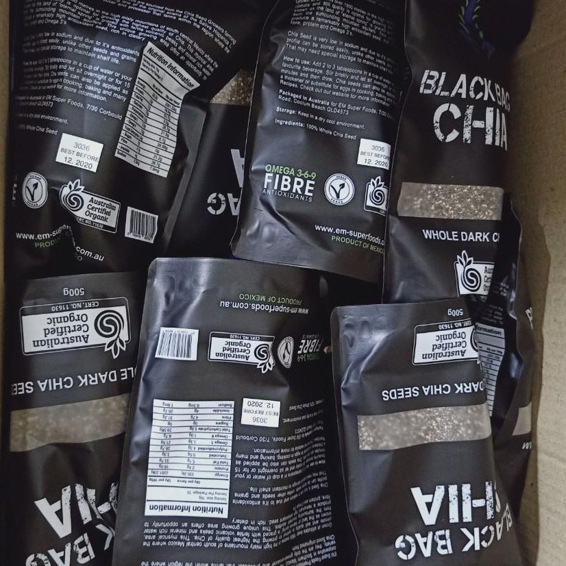 Australian Black Chia Seeds ft – 500g