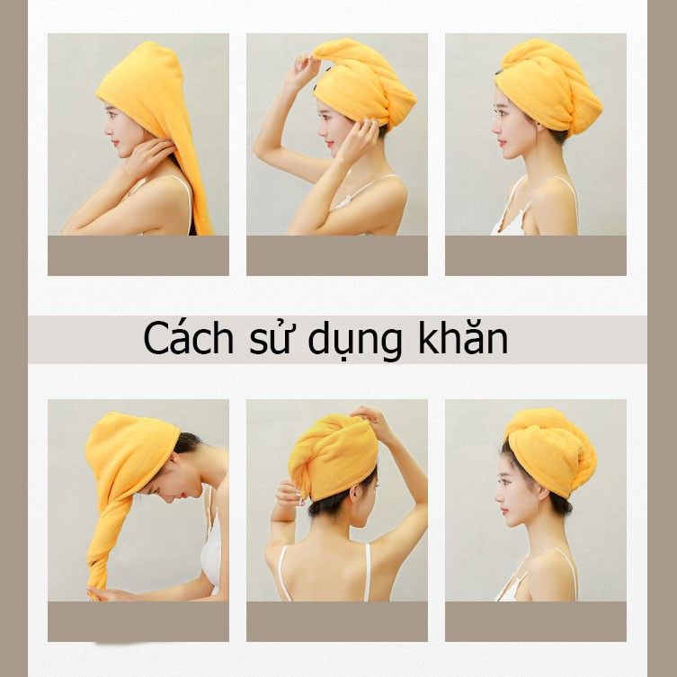 KHĂN QUẤN KHÔ TÓC HOA CÚC