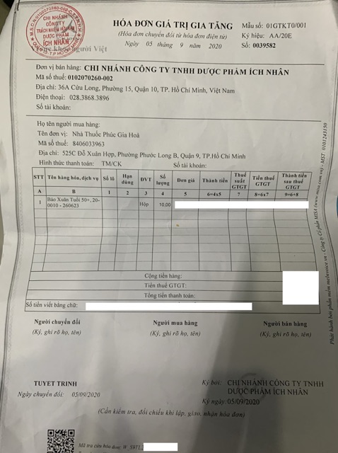 [HCM]Viên uống Bảo Xuân (Hộp 30 viên) - Bảo xuân 50+ (Tím)