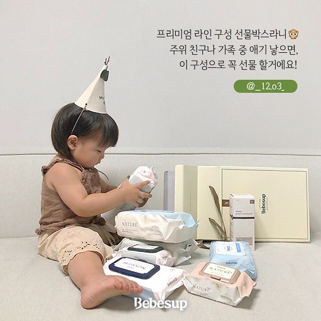 Combo 10 gói Khăn ướt Hàn Quốc BEBESUP SENSITIVE 80 tờ/gói