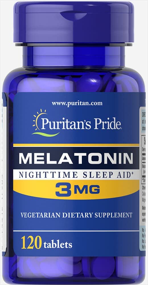 Viên uống giúp ngủ ngon Puritan's Pride Melatonin 5 mg size 60v