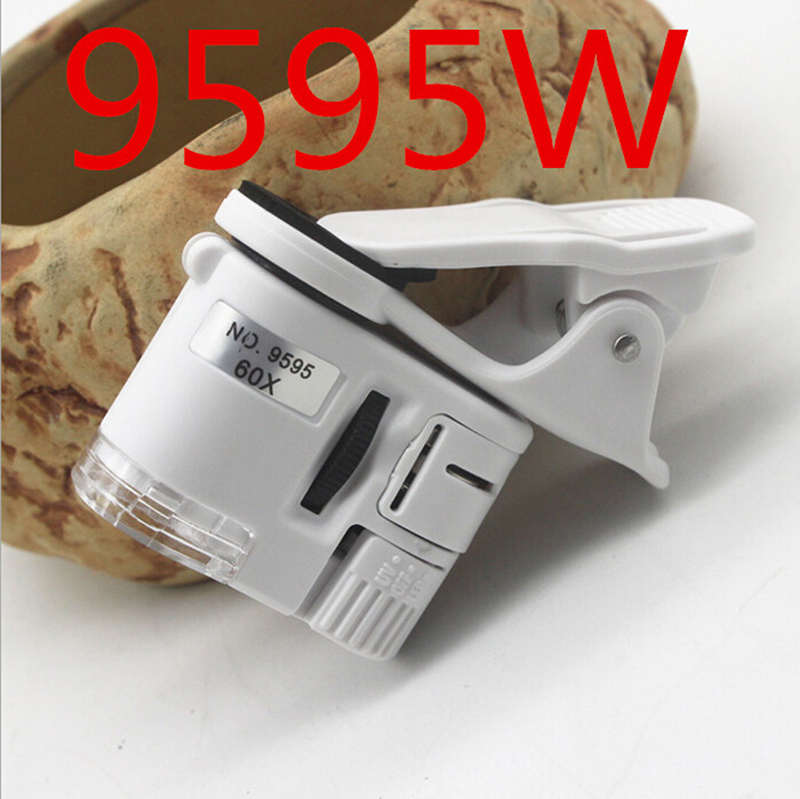 IlhW6h4D 1 chiếc kính hiển vi điện thoại di động 60x ống kính macro kẹp máy ảnh siêu nhỏ có đèn LED