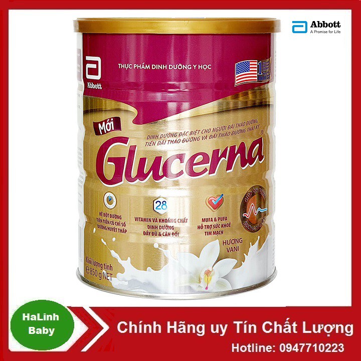 Sữa Glucerna 850g dành cho người bị tiểu đường (Date 2026)