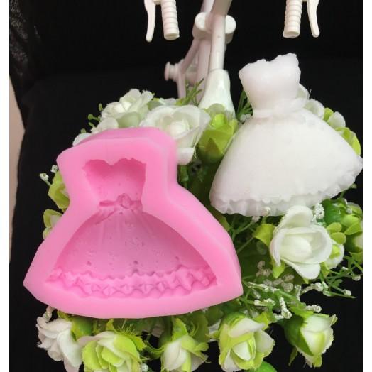 Khuôn silicon 3d làm rau câu làm bánh mẫu váy búp bê
