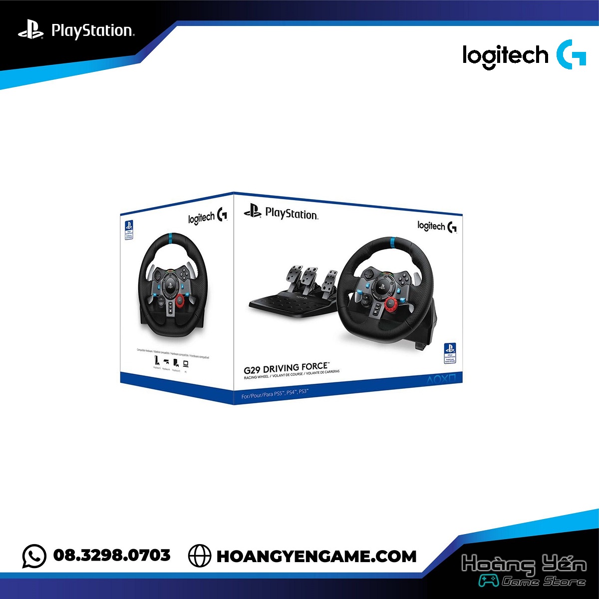 Vô Lăng Logitech G29 cho PS5, PS4 và PC - Hàng Nhập Khẩu