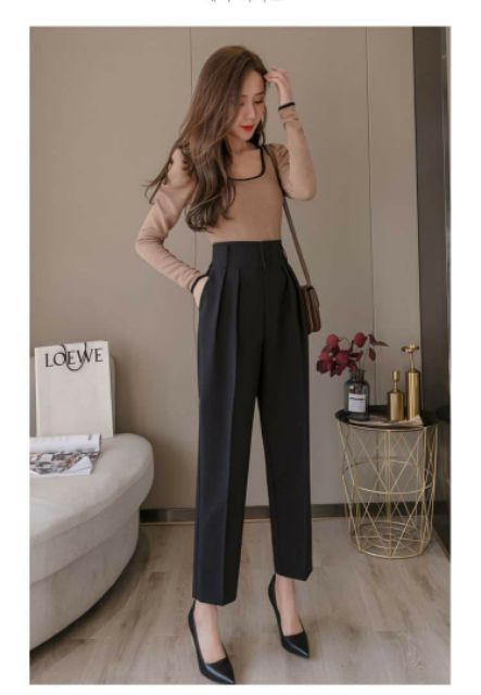 Quần baggy lưng cao 3 khuy