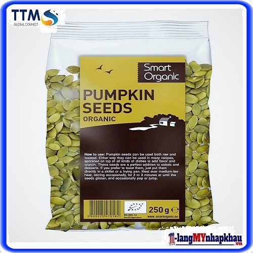 Hạt bí hữu cơ Smart Organic 250Gr