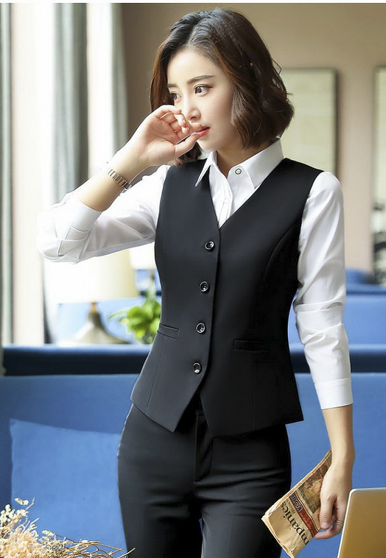 Áo ghile nữ Titishop GILE10 màu đen