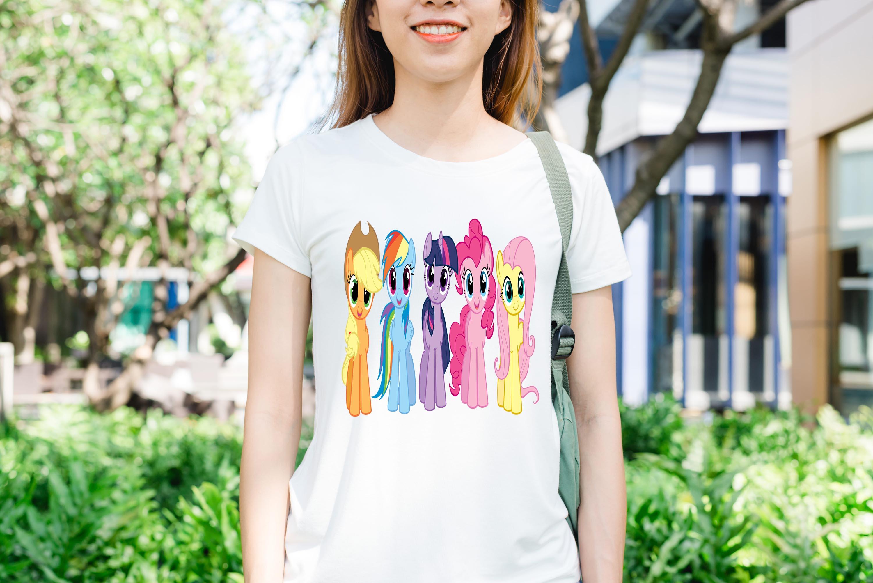Áo thun in hình pony 5 màu đáng yêu