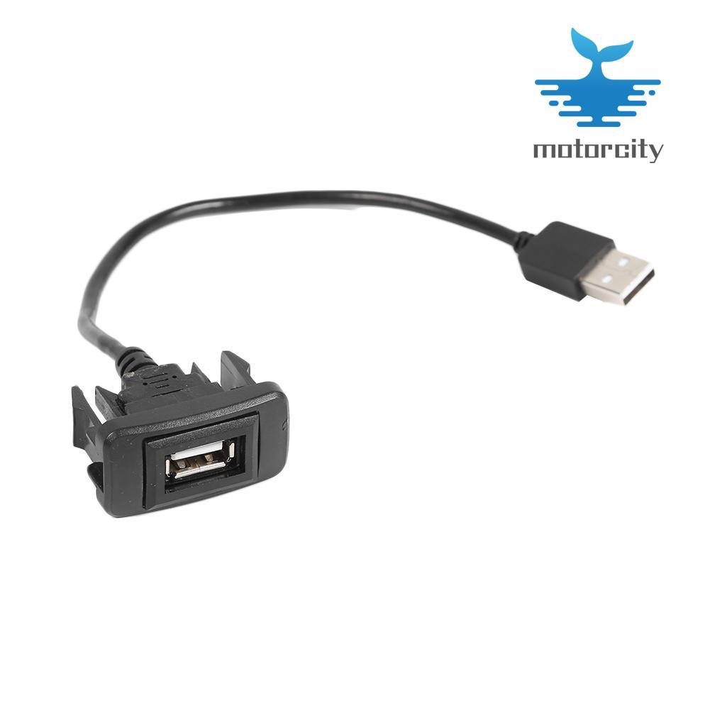 Car Dash Flush Mount USB Port Panel Extension Cable Adapter for Toyota