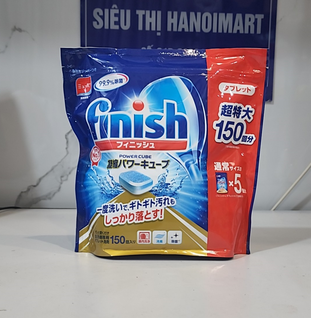 Viên rửa bát finish All in 1 100 viên hoăc nước làm bóng finish 800ml hoặc 60V finish quantum ultimate