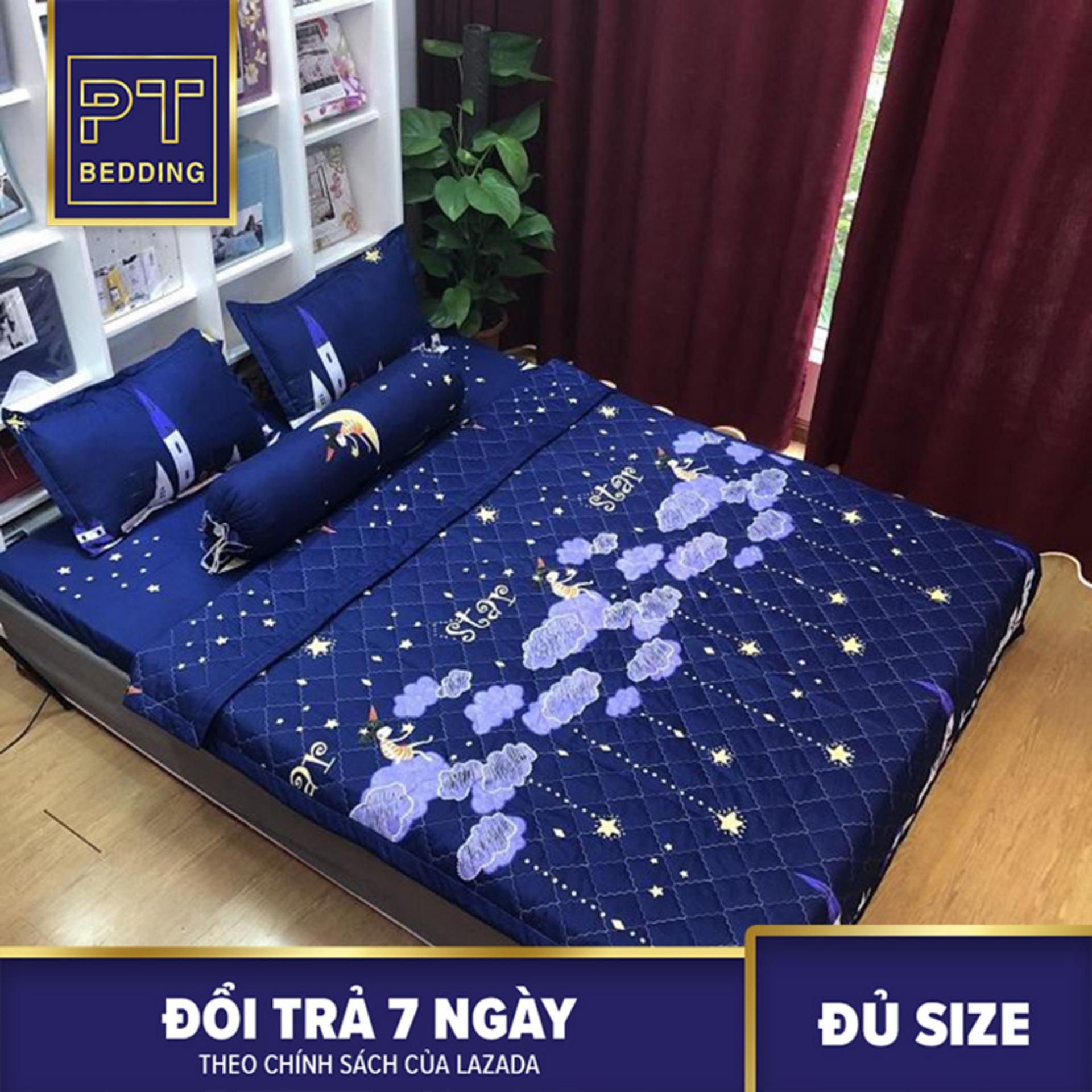 Bộ Chăn Ga Gối 5 MÓn ( 1 Drap + 2 Vỏ Gối Nằm + 1 Chăn Hè + 1 Vỏ Gối Ôm ) Dải Ngân Hà