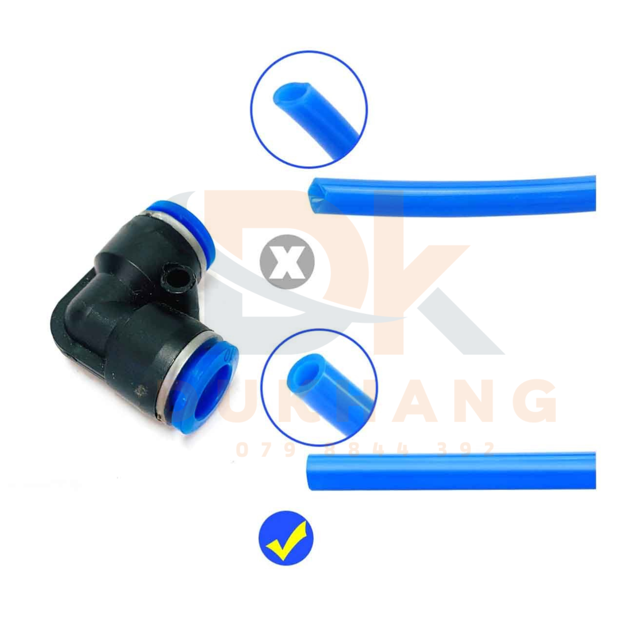 Co Nối 2 đầu ống khí nén PV